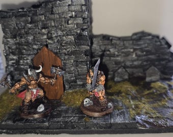 Diorama/scenario fatto a mano o cimitero espositivo per D&D ecc.