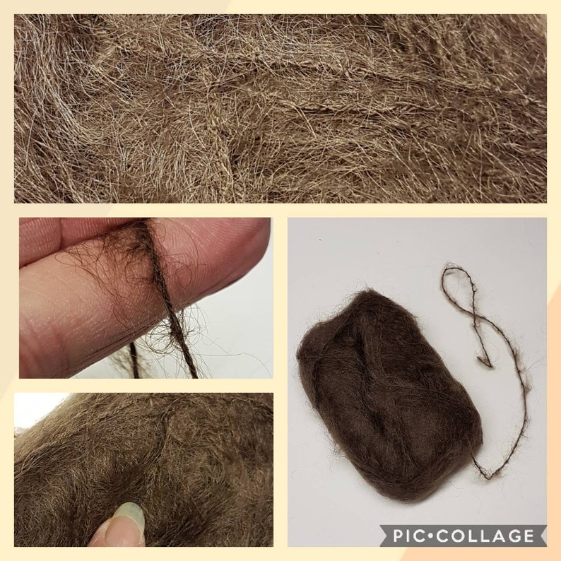 Mohair Yarn  Brown Mohair Yarn  Corespinning  Felting  Weaving  Earth Toned  Dark Brown  Taupe  Silk Embroidery  Boucle  50g