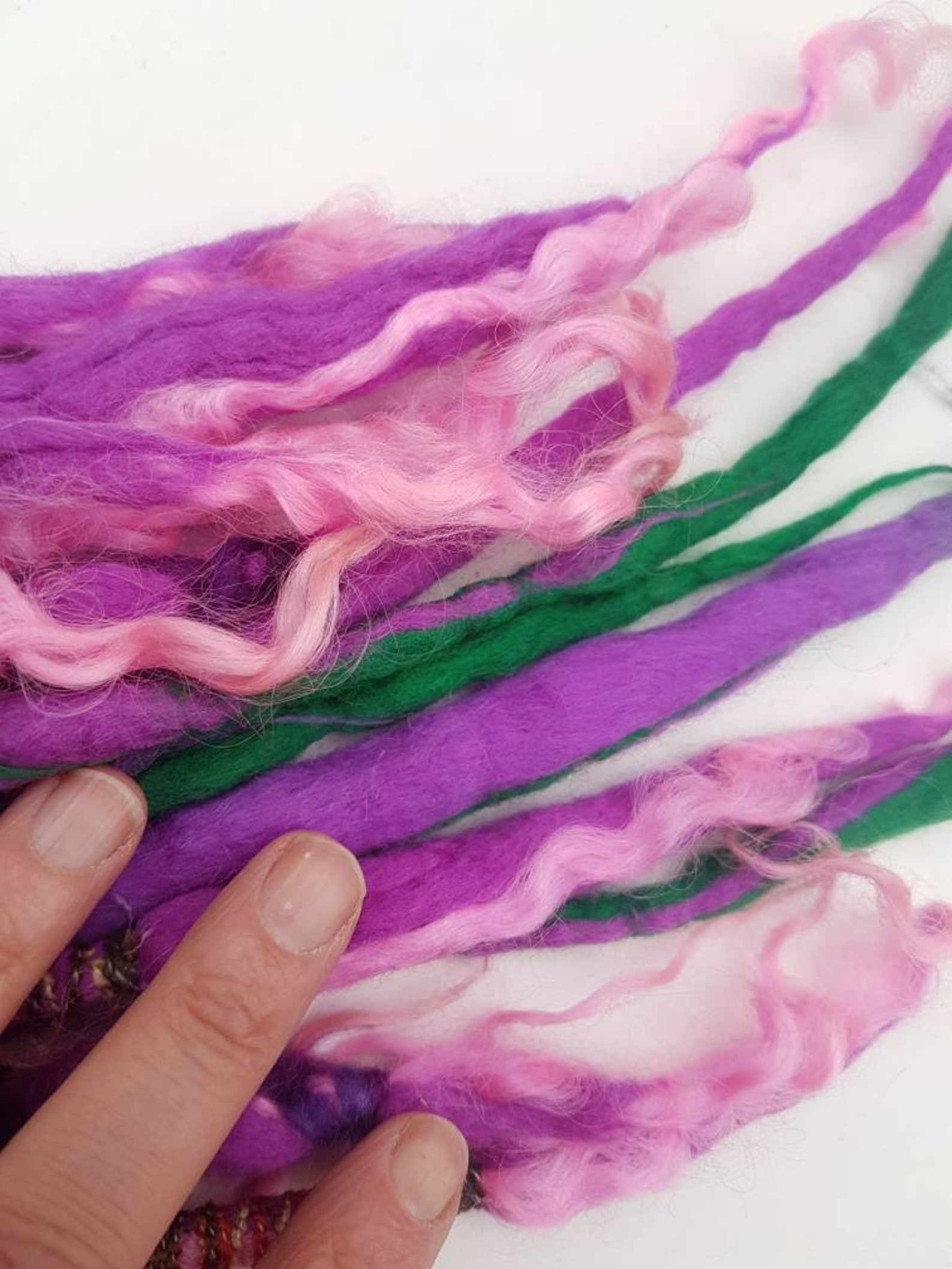 Pink Wool Dreadlocks / 28 Inch / 10 Pure Wool Dreadlocks / Etsy UK