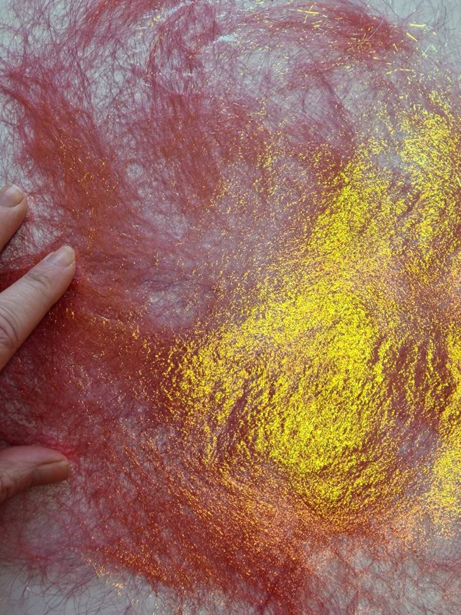 Láminas brillantes iridiscentes de color rosa frambuesa - Material para ...