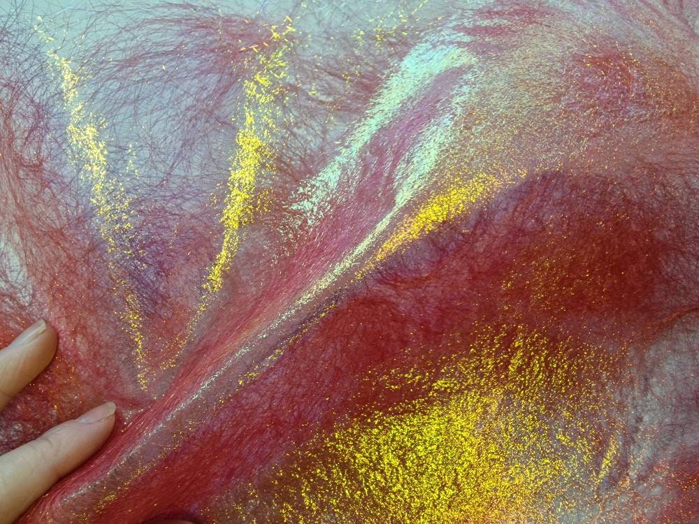 Láminas brillantes iridiscentes de color rosa frambuesa - Material para ...