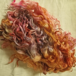 True Love Locks / Valais Locks /  Hand Dyed Locks 50g / Wet Felting / Hand Dyed Locks / Rainbow Locks / Doll Hair / Dyed Curls