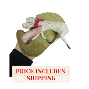 Leather Hand Protector for Needle Felting: Palmbuddy Finger Guard