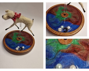 Felt Model Stand 6 Inch Round  / Felting Seascape / Armature Stand / Needle Felting / Felt Display Stand / Felt Stand / Fibre Art Stand