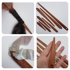 Wooden Weaving Needle / Naalbinding / Tapestry Needle / Felting Tool / Shaping Tool / Ribbon Weaving / Loom Supplies / Felting / Hardwood
