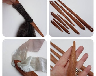 Wooden Weaving Needle / Naalbinding / Tapestry Needle / Felting Tool / Shaping Tool / Ribbon Weaving / Loom Supplies / Felting / Hardwood