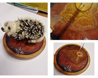 Felt Model Stand 6 Inch Round  / Felting Seascape / Armature Stand / Needle Felting / Felt Display Stand / Felt Stand / Fibre Art Stand