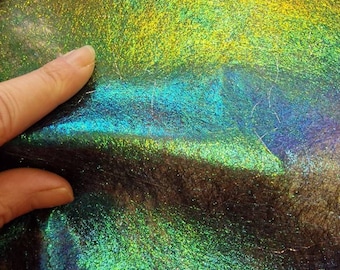 Iridescent A5 Sheet: Peacock Blue Green Sparkle, Fairy/Insect Wings