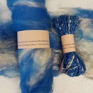 Handspun Art Yarn:  Luxury Fiber (50g) "The Drop of Dew"