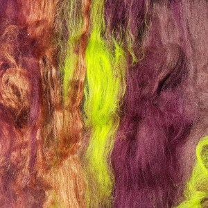 Dracula 'Jonathan Harker' Art Batt: Maroon, Green, and Auburn Spinning Fibre (50g) image 10