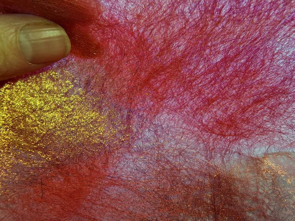 Láminas brillantes iridiscentes de color rosa frambuesa - Material para ...