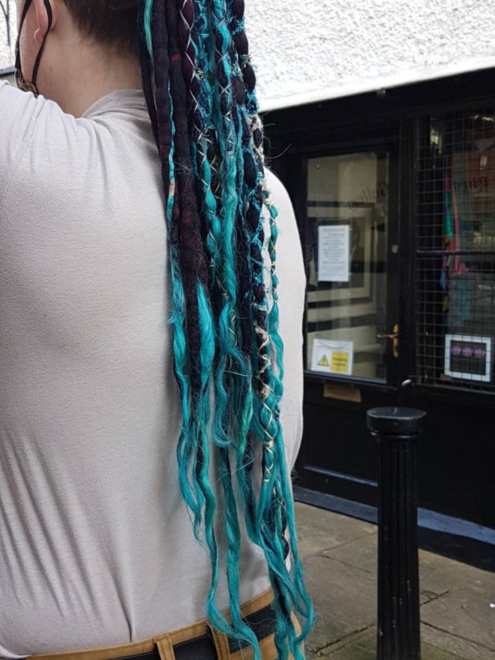 Teal Merino Dreadlocks / 52 Inch / 10 Pure Wool Dreadlocks / Etsy