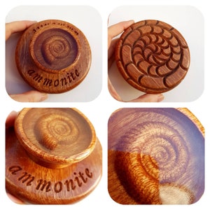 Wet Felting Block 4 inch / Fulling Block / Ammonite Wooden Felting Block / Wet Felting Tool / Wooden Fulling Block / Luxury Fibre Art Tool