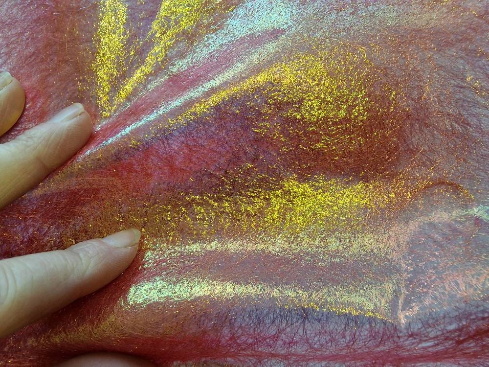 Láminas brillantes iridiscentes de color rosa frambuesa - Material para ...