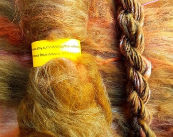 Handspun Brown Yarn / 24 Resurrection Pill / 50g / Nut / Caramel / Cinnamon / Earth / Gradual Colour Change / Knitting / Crochet /Single Ply