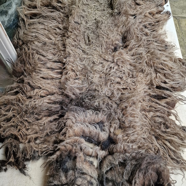 Whole Part Felted Hebridean Sheep Fleece / Whole Fleece / Cruelty Free Rug / Vegan Sheepskin DIY / Felting / 1000g / Gala