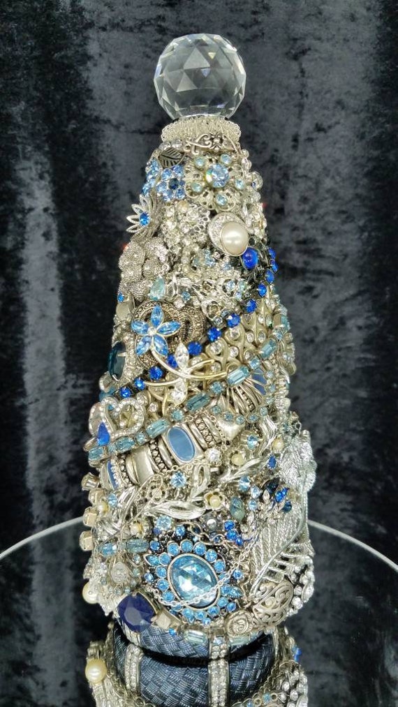 Jeweled Christmas Tree Rhinestone Hope Bride Etsy