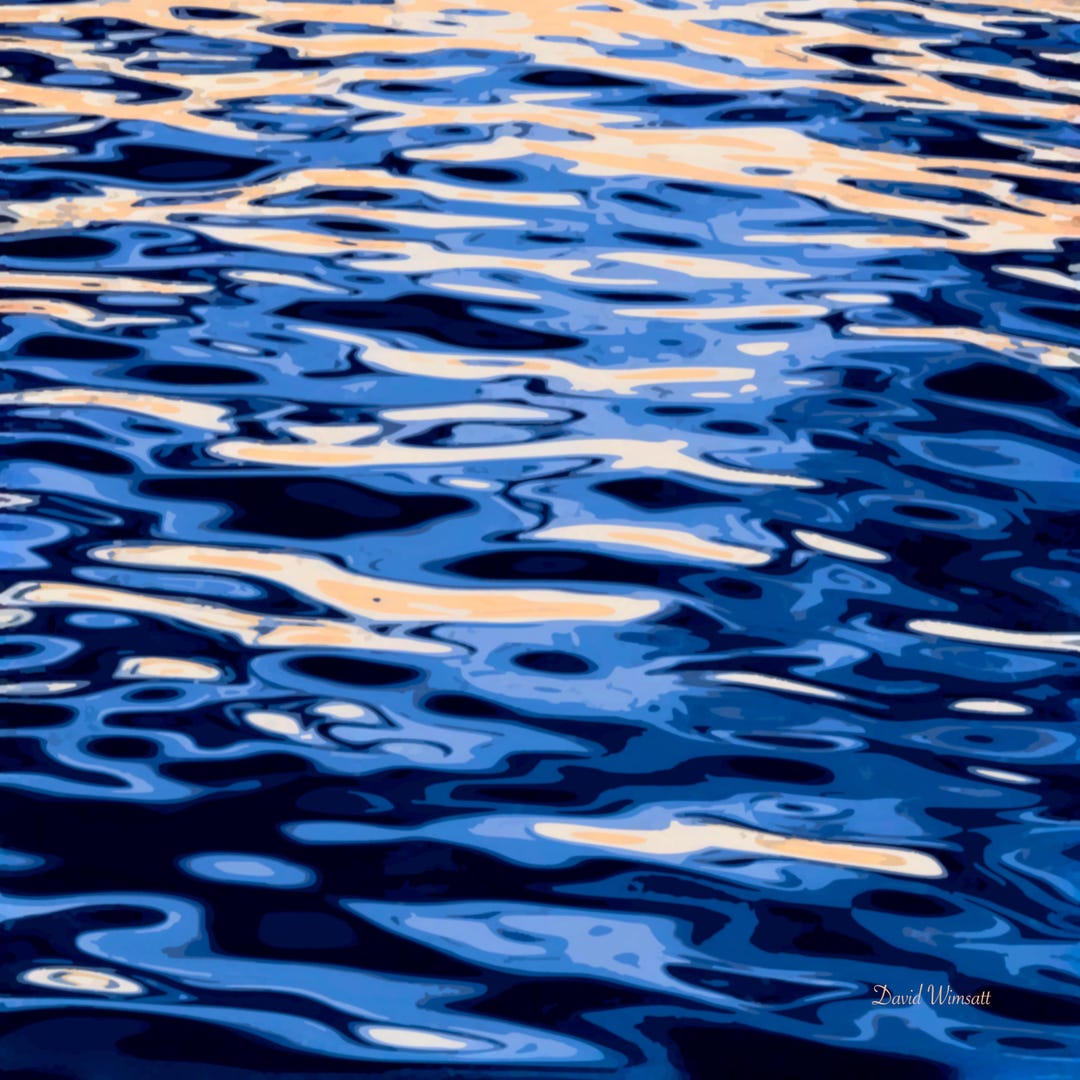 Blue Water Ripples Canvas Print - Etsy