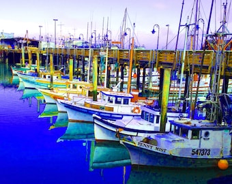 Fine Art Giclee, Fishing fleet, San Francisco