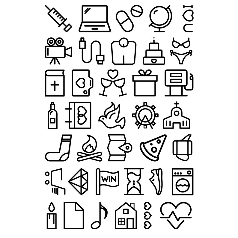 4x6 Large Icons Stamp Set
