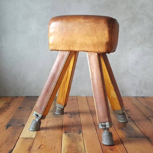 Vintage Leather Gymnastics Bench Pommel Horse brown Etsy