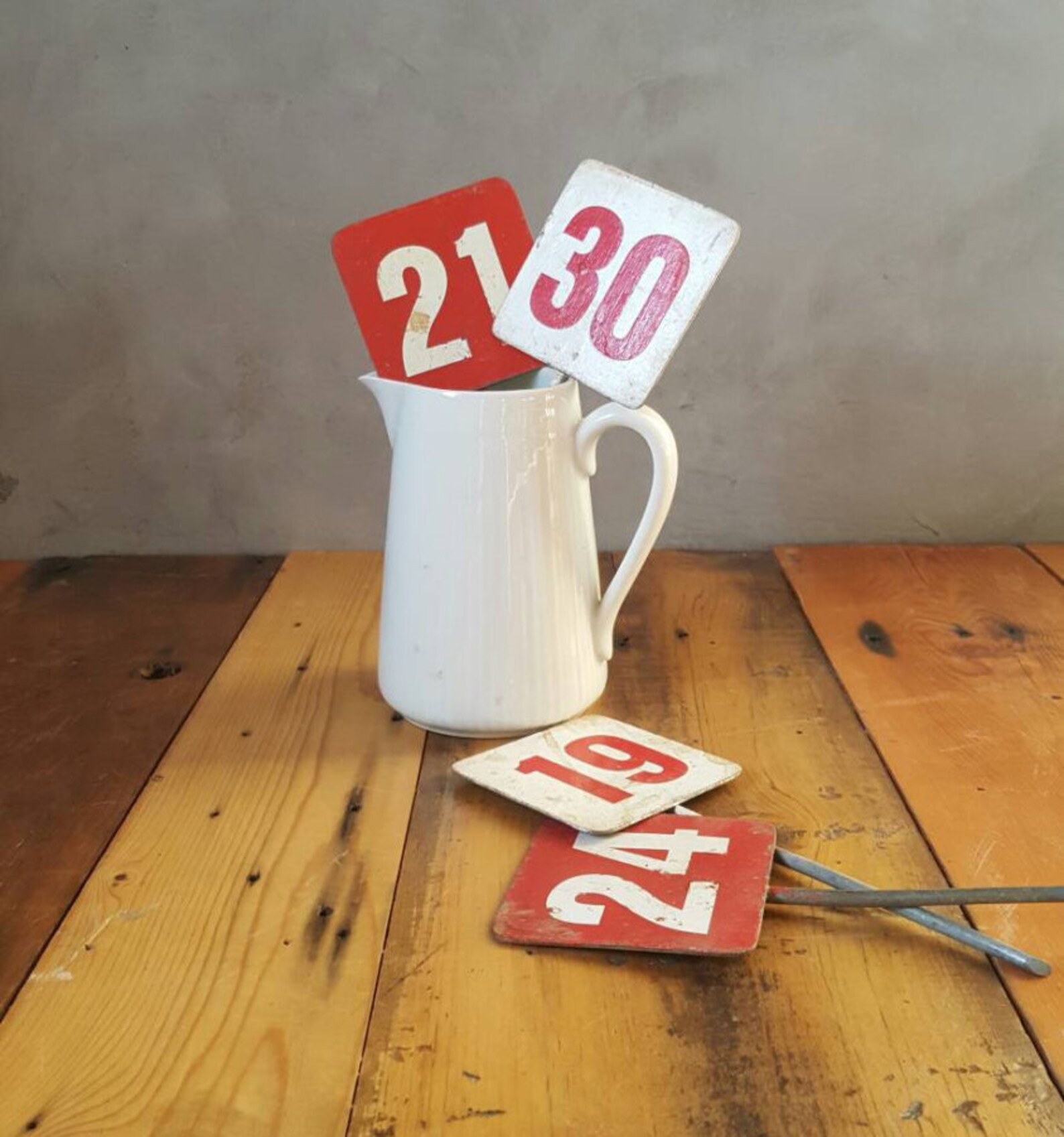 Number Signs Vintage Metal Signs Vintage Street Signsmetal Etsy