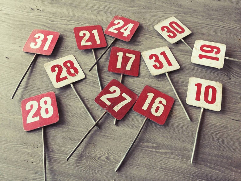 Number Signs Vintage Metal Signs Vintage Street Signsmetal Etsy