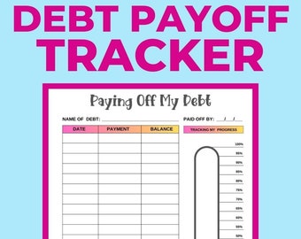 Rastreador de pago de deuda / Rastreador de objetivos imprimible / Páginas del planificador / Inserciones del planificador de pago de deuda / Hoja de seguimiento de objetivos / Desafío libre de deudas