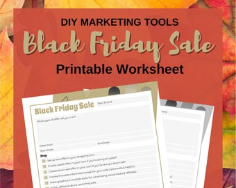 Black Friday Sale Planner | A5 Planner Insert | Printable Planner Page | Holiday Sales Prep Sheet