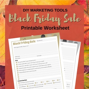 Black Friday Sale Planner | A5 Planner Insert | Printable Planner Page | Holiday Sales Prep Sheet
