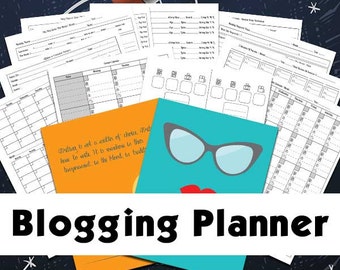 Blog Planner | Blogging Planner Includes Editorial Calendar, Inspirations, Blog Post Planner, Printable Blog Planner, Blog Organizer