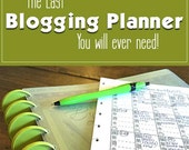 Blog Planner Printable Bundle | Editorial Calendar, Keyword Research & Blog Post Planner | Content Calendar for Bloggers, Creators PDF