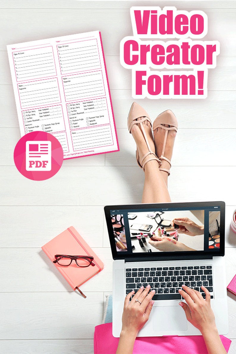 Video Creator Form, Youtube, Video Planner, Content Blogger Vlogger ...