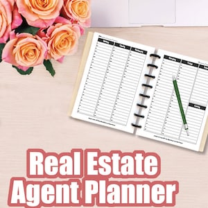 Real Estate Agent Planner, Agenda Calendar, Goal Setting, Printable PDF Business Planners, Daily Weekly Inserts Organizer Checklist Planning image 10