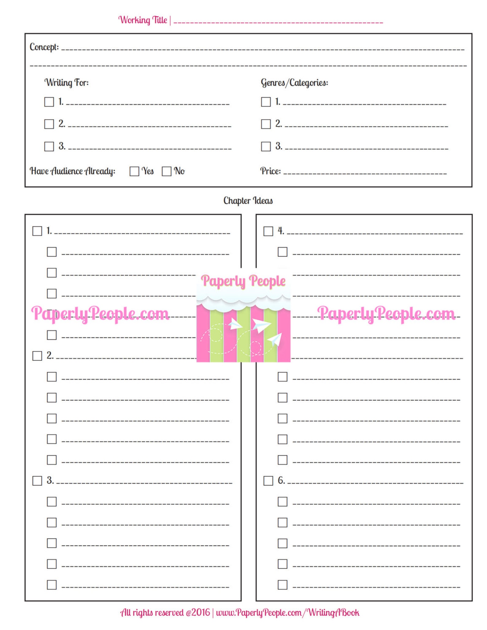 Writing A Book Worksheet for Writers, Writing Tools, Indie Author Tools, Writer Tools, Self ...