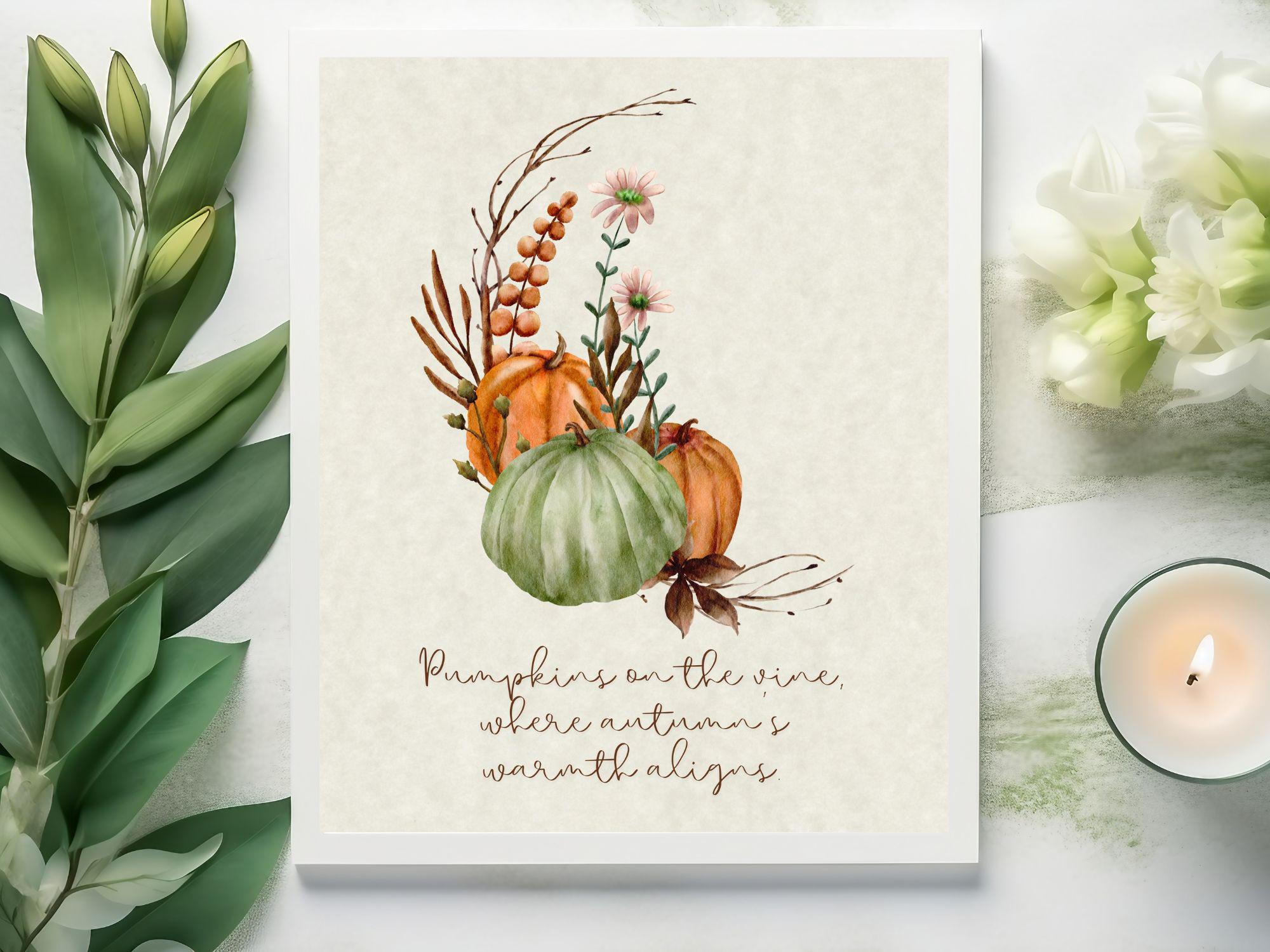 Cute Fall Quote Printable Wall Art | Autumn Decor | Trendy Office Wall Art | Seasonal Decor for Dorm Room | Fall Home Decor | Apartment Art