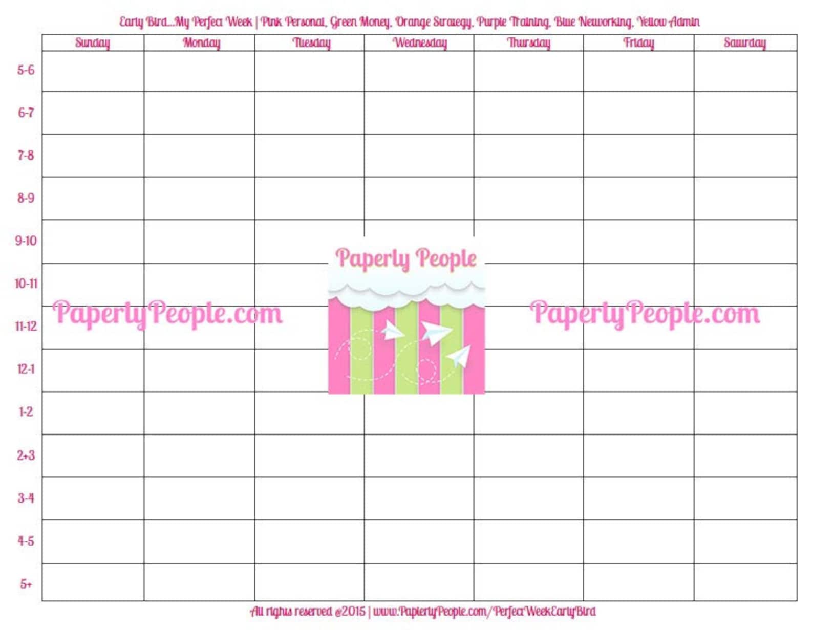 Time Management for Early Birds - Color Coding Your Perfect Week ...