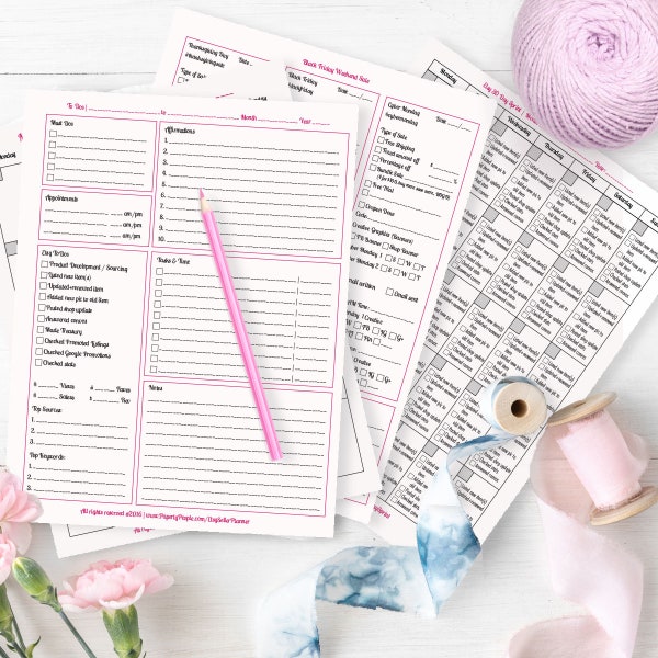 Etsy Sellers Planner | For Etsy Sellers, Planner for Etsy Business, Printable Planners Etsy, Best Etsy Planners, Etsy Seller Worksheets