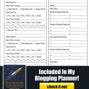 Blog Planner | Blogging Planner Includes Editorial Calendar ...