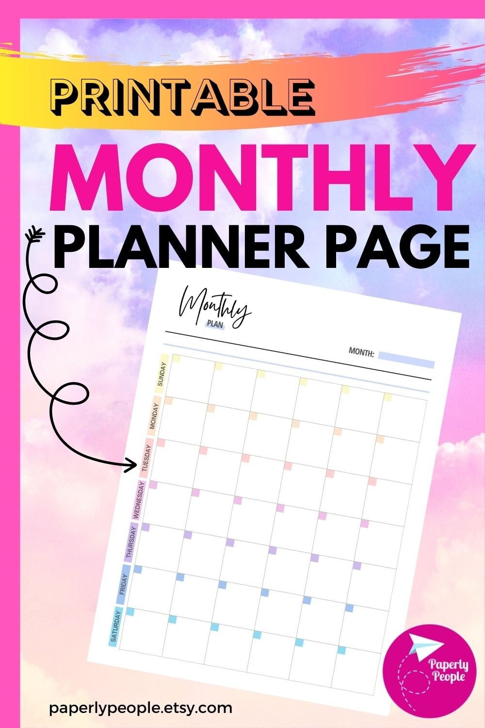 Printable Monthly Planner | Undated Monthly Calendar Sheet | Minimalist Calendar | 8.5 printable-monthly-planner-undated-monthly-calendar-sheet-minimalist-calendar-8-5-x11-us-letter-pdf-printable-page-planner-insert-etsy