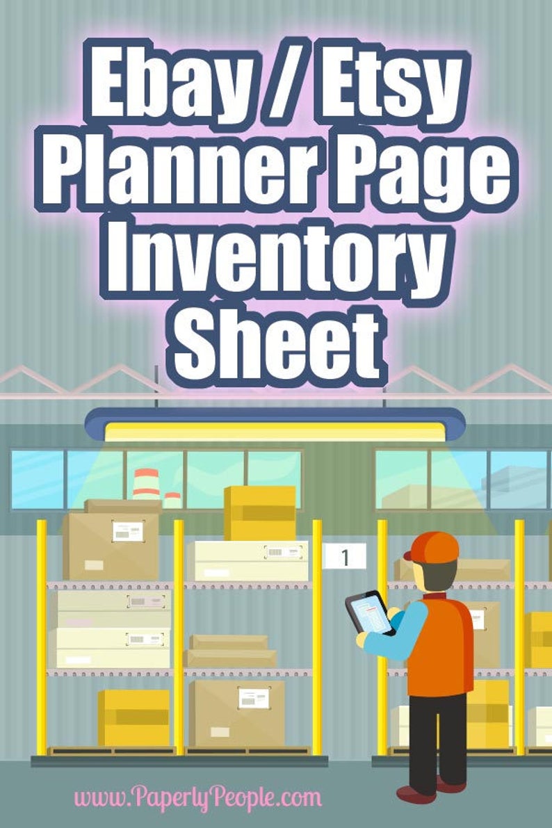 Inventory Sheet - Etsy Ebay Planner Page , Product Tracker, Etsy Seller ...