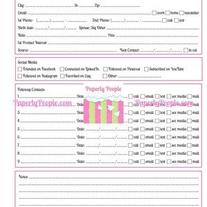 Lead Tracking Sheet Followup Worksheet for All Your Leads Printable Page, Business Development Form, Small Business, PDF Instant Download image 2