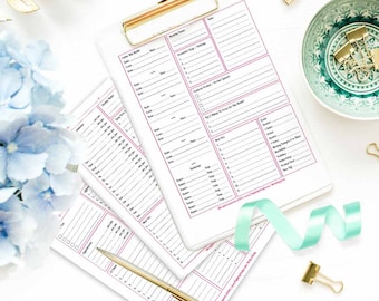 Business Kalender Kit, Hol dir alle 3 druckbaren Planer-Seiten, Täglich, Wöchentlich, Monatlich | Business Planner, Zielvereinbarung Business Kalender, PDF