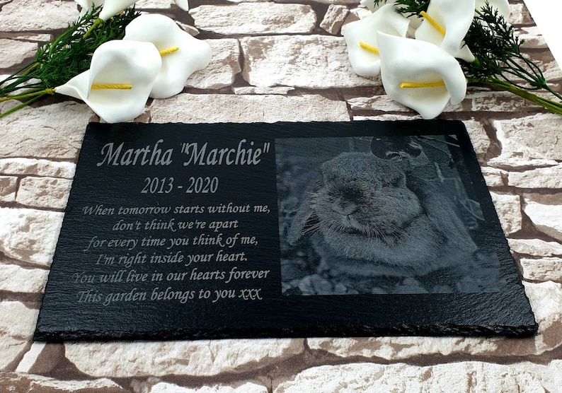 Personalised Memorial Slate Plaque for Pet Dog Engraved With Etsy Canada
