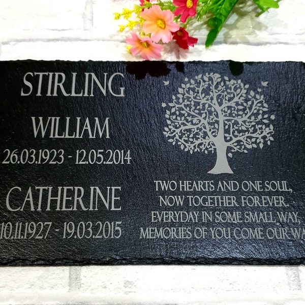 Memorial Plaque for Parents Etsy