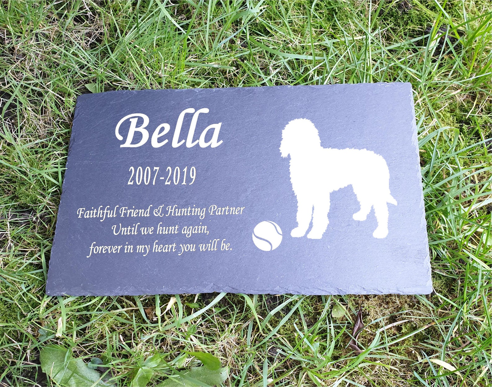 Personalised Memorial Slate Plaque For Pet Dog Engraved With Etsy