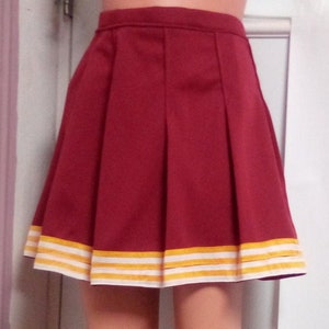 Buffy The Vampire Maroon Gold Cheerleader Uniform Football Halloween Cosplay Costume Skirt