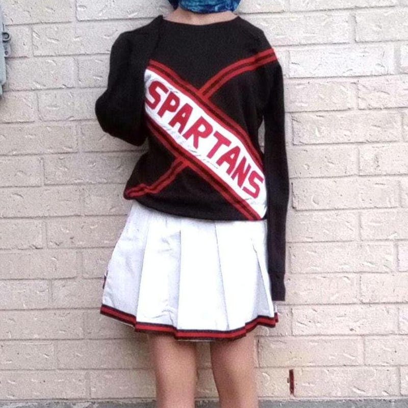 Spartan Cheerleader Black T-Shirt Costume main image 1