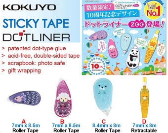 Kokuyo DotLiner Acid-free Glue Roller Limited Edition Zoo Series