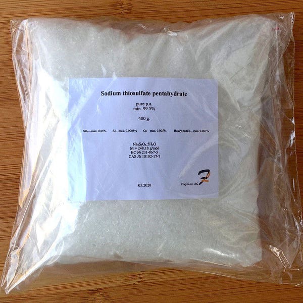 Thiosulfate de sodium pentahydraté (hyposulfite) - pur à 98,5 % p.a